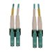 Eaton Tripp Lite Series 400G Multimode 50/125 OM4 Switchable Fiber Optic Cable (Duplex LC-PC M/M), LSZH, Aqua, 2 m (6.6 ft.)
