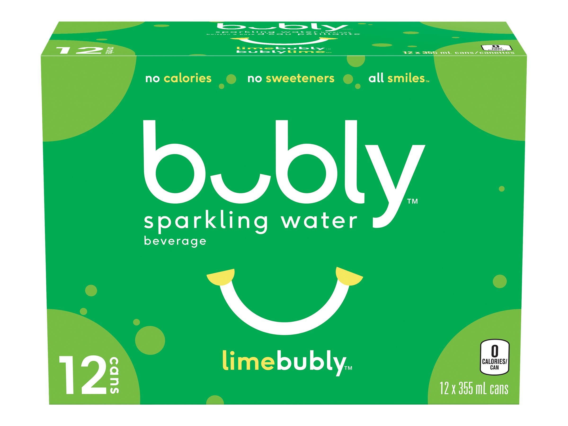 Bubly Sparkling Water - Lime - 12x355ml