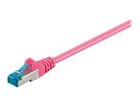 goobay CAT 6a SFTP, PiMF 25cm Patchkabel Magenta