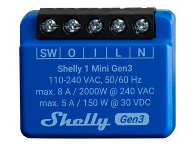 SHELLY 1 Mini Gen3 Smart Relay