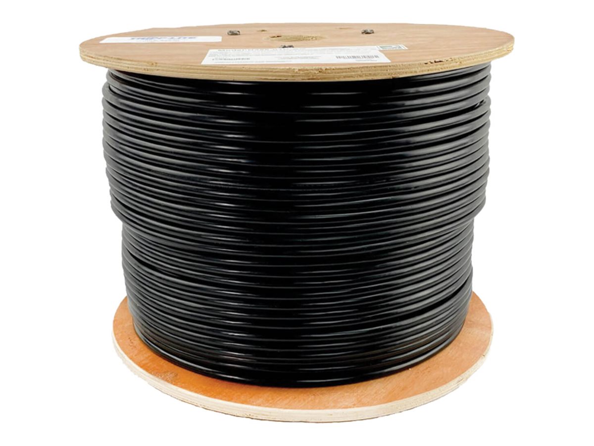 Tripp Lite 1000ft Cat6 Gigabit Bulk Cable Solid CMP Plenum PVC Black 1000'