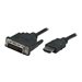 HDMI to DVI-D 24+1 Cable, 1m, Male to Male, Black,