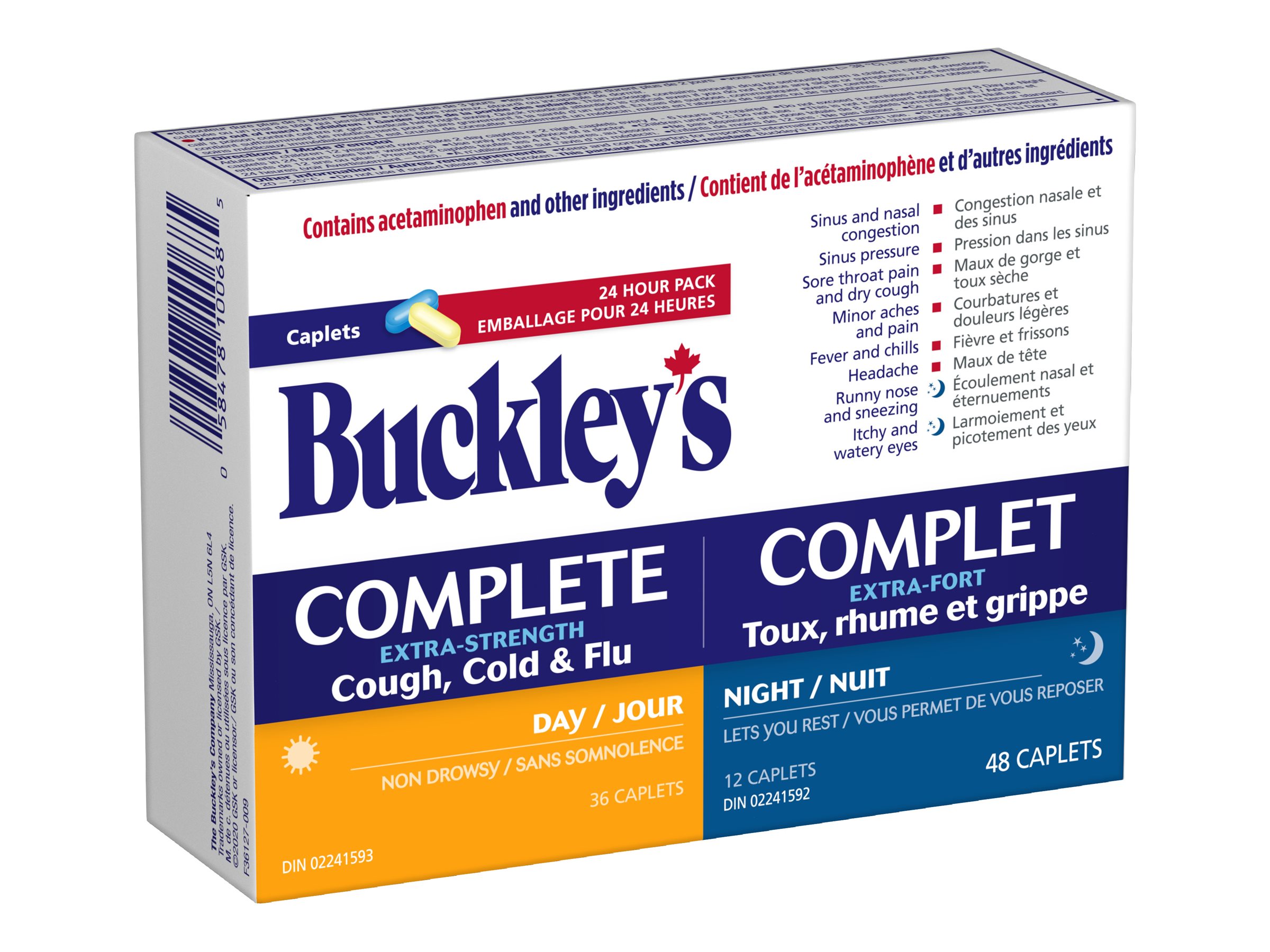 Buckley's Complete Extra Strength Cough, Cold & Flu Day/Night Caplets - 48's