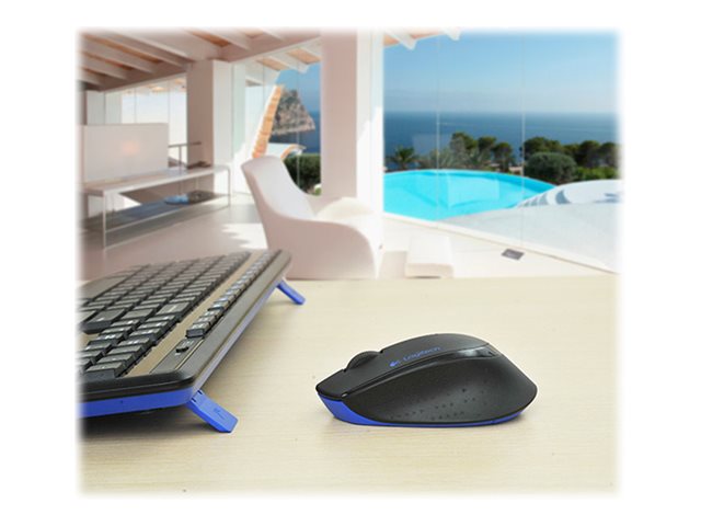 Ensemble sans fil Logitech MK345 - ensemble clavier et souris - Franais - noir, bleu Priphrique d\'entre
