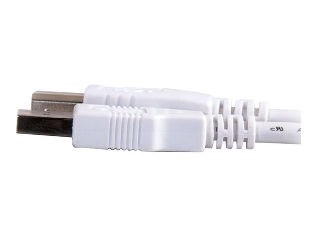 C2G 3.3ft USB to USB B Cable - USB A to USB B - USB 2.0 - White - M/M - kabel USB - USB do USB typ B - 1 m – foto 4
