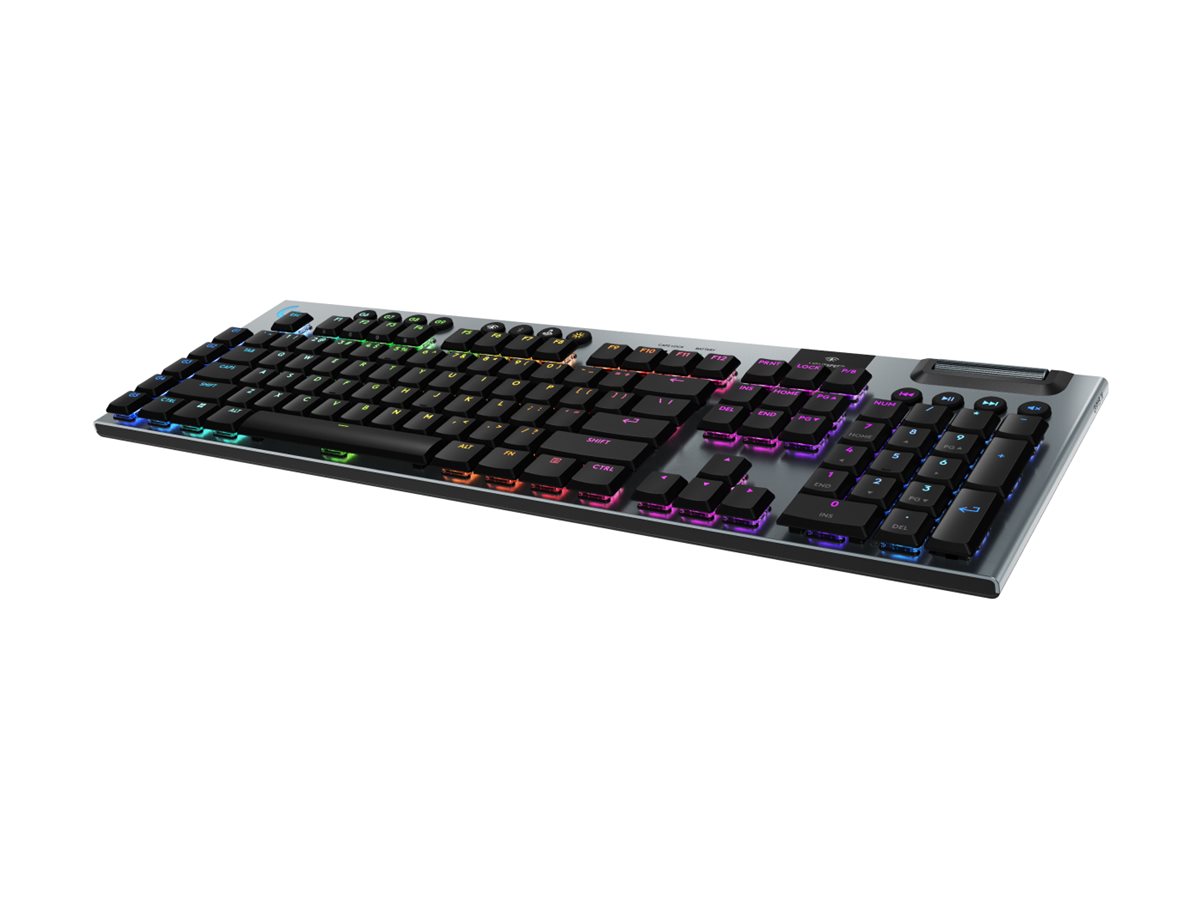 Logitech G G915 X keyboard gaming LIGHTSPEED QWERTY English black Input Product shot Left-angle 79750