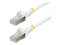 StarTech.com 5ft LSZH CAT6a Ethernet Cable, White, 10 Gigabit Snagless RJ45 100W PoE Patch Cord, CAT 6A 10GbE 27AWG S/FTP Network Cable w/Strain Relief, Fluke Tested/ETL - Low Smoke Zero Halogen Category 6A (NLWH-5F-CAT6A-PATCH)