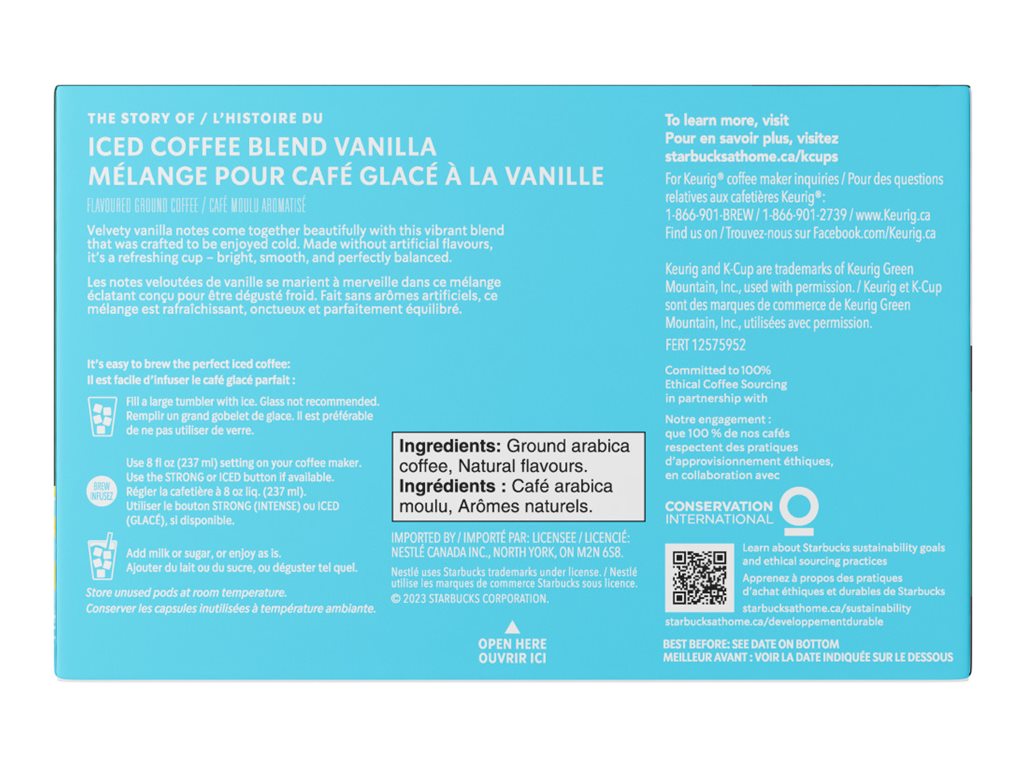 Starbucks Blend Vanilla Iced Coffee Capsules - 10's