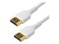 StarTech.com Câble HDMI de haute vitesse avec Ethernet - 1 m - 4K 60 Hz - Premium - Renforcé et durable - Blanc