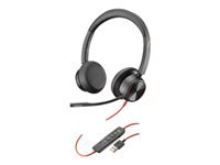 Poly Blackwire 8225 - Headset - on-ear - wired - active noise canceling - USB-A - black - Zoom Certified