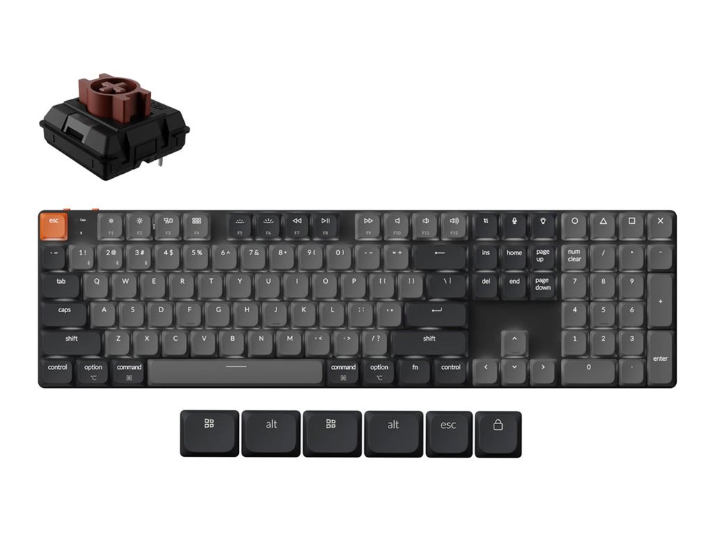 Keychron K5 V2 keyboard QMK mechanical 100% Input Product shot Front 79650