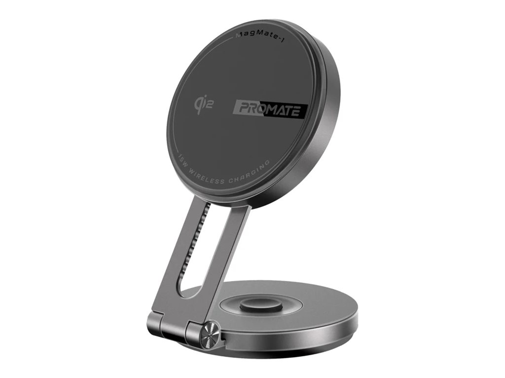 Promate MagMate-1 car wireless charging holder extendable with MagSafe 15 Product shot Right-angle 79700