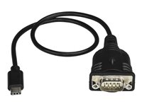StarTech USB C to Serial Adapter Cable with COM Port Retention, 16" (40cm) USB Type C to RS232 (DB9) Serial COM Port Converte
