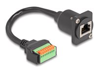 DeLOCK CAT 5e 30cm Netværkskabel Sort