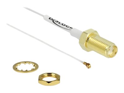 DELOCK Antennenkabel SMA Buchse zum Einbau zu I-PEX Inc. MHF