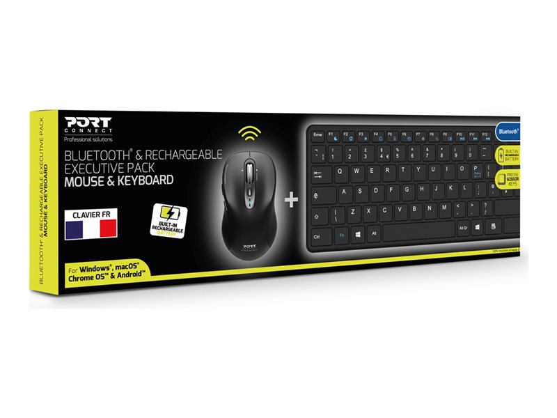 PORT Connect - Professional Executive Pack - ensemble clavier et souris - AZERTY - Franais Priphrique d\'entre