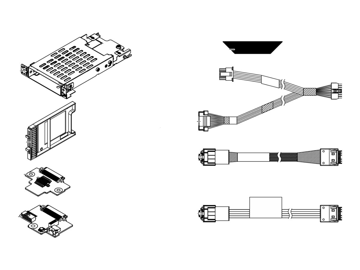 Lenovo - Server 7 mm SATA/NVMe 2-bay enablement kit