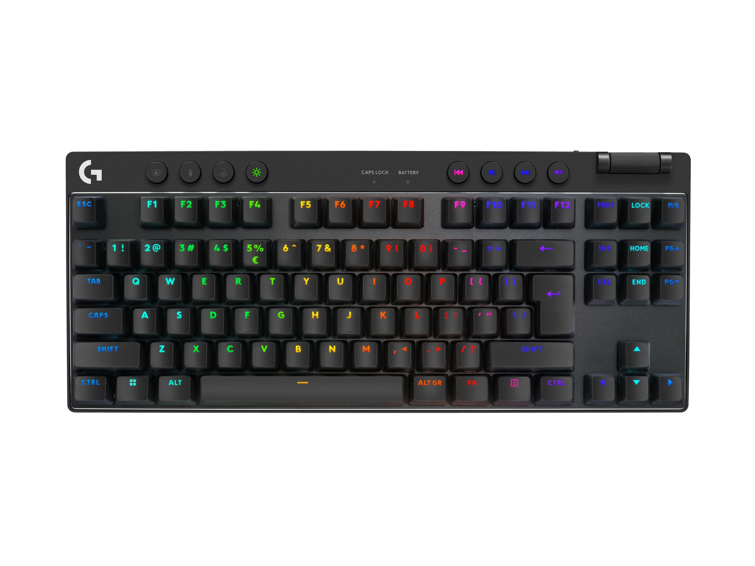 Logitech G PRO X TKL keyboard QWERTY English black Input Product shot Right-angle 80000