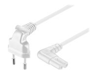 MicroConnect Europlug (strøm CEE 7/16) (male) - Strøm IEC 60320 C7 Hvid 5m Strømkabel
