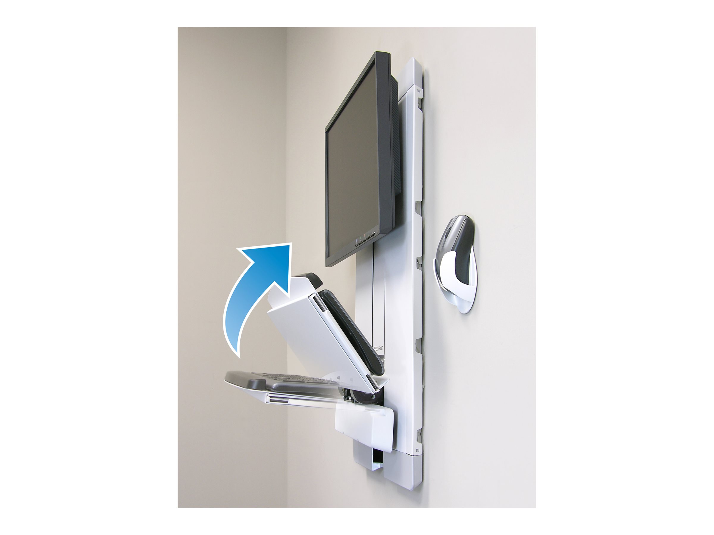 Ergotron Vertical Lift Auto-Retracting Keyboard Kit keyboard mounting Product shot Front 79950