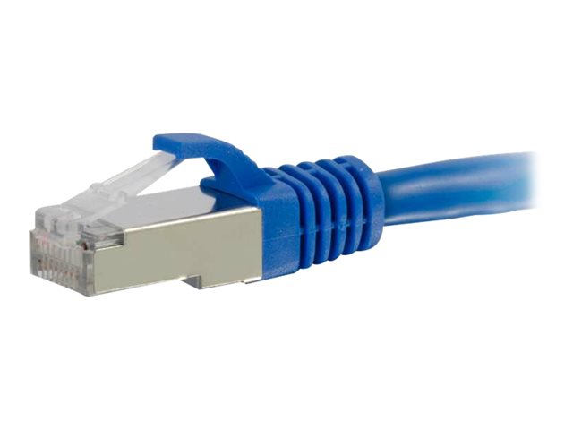 C2G Cat6a Booted Shielded (STP) Network Patch Cable - patch kabel - 3 m - modrá – foto 4