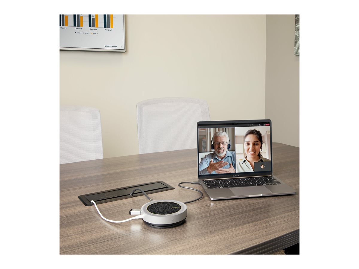 StarTech.com USB-C Conference Speaker Mini Dock, Portable Boardroom Speaker and Multiport Adapter, USB-C to VGA or 4K 60Hz HDMI, 2x USB-A (5Gbps) Hub, Mic/Speaker - Teams/Zoom/Softphone Speakerphone (DKTBRSPMPD) - mini-dock - USB-C / Thunderbolt 3 / Thunderbolt 4 - HDMI, VGA – foto 7