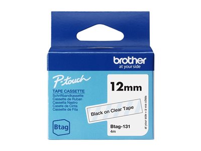 BROTHER 12MM BTAG131 Tape Black BROTHER 12MM BTAG131 Tape Black