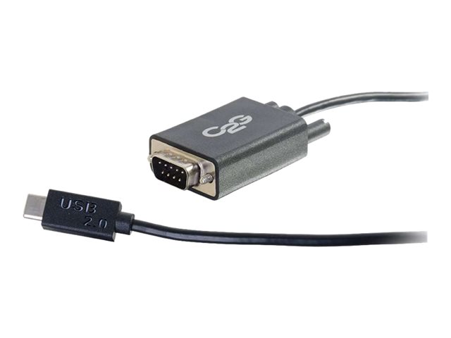 C2G USB 2.0 USB C to DB9 Serial RS232 Adapter Cable Black - USB / sériový kabel - DB-9 do USB-C – foto 3