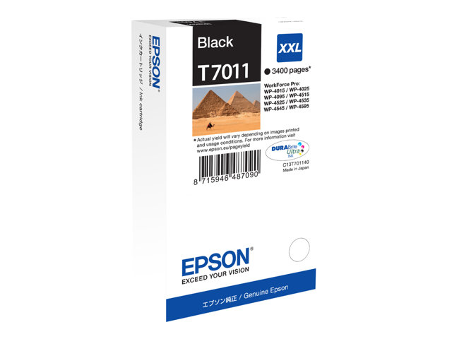 Image of Epson T7011 - XXL size - black - original - ink cartridge