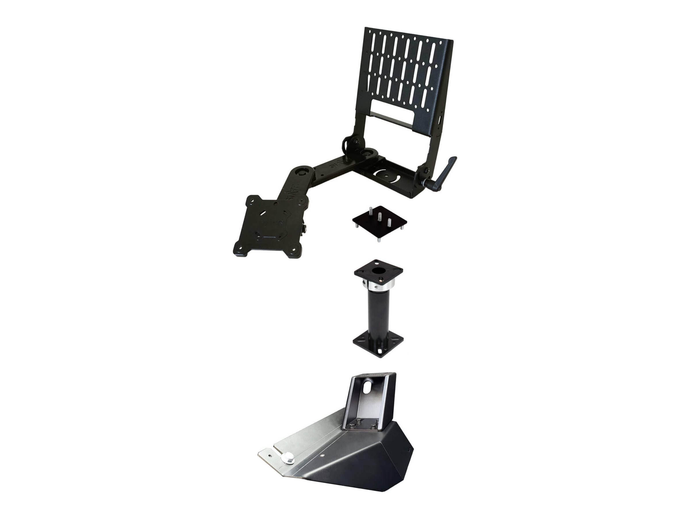Havis Standard - Mounting kit (telescopic pole, top offset platform, heavy duty pole without height adjust handle, swivel arm, monitor mount)