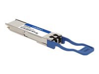 AddOn - QSFP28 transceiver module (equivalent to: HP JL310A) - 100GbE - 100GBase-LR4 - LC single-mode - up to 6.2 miles - 1295-1309 nm - TAA Compliant - for HPE Aruba 2930M 24, 2930M 48, 3810M 24, 3810M 48, 54XX, 8325, 8400 8-slot; CX 10000, 8360