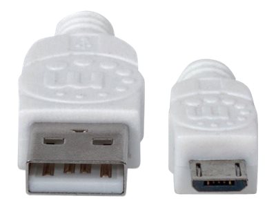MH USB Kabel A-/Micro-B-Stecker 1m weiss