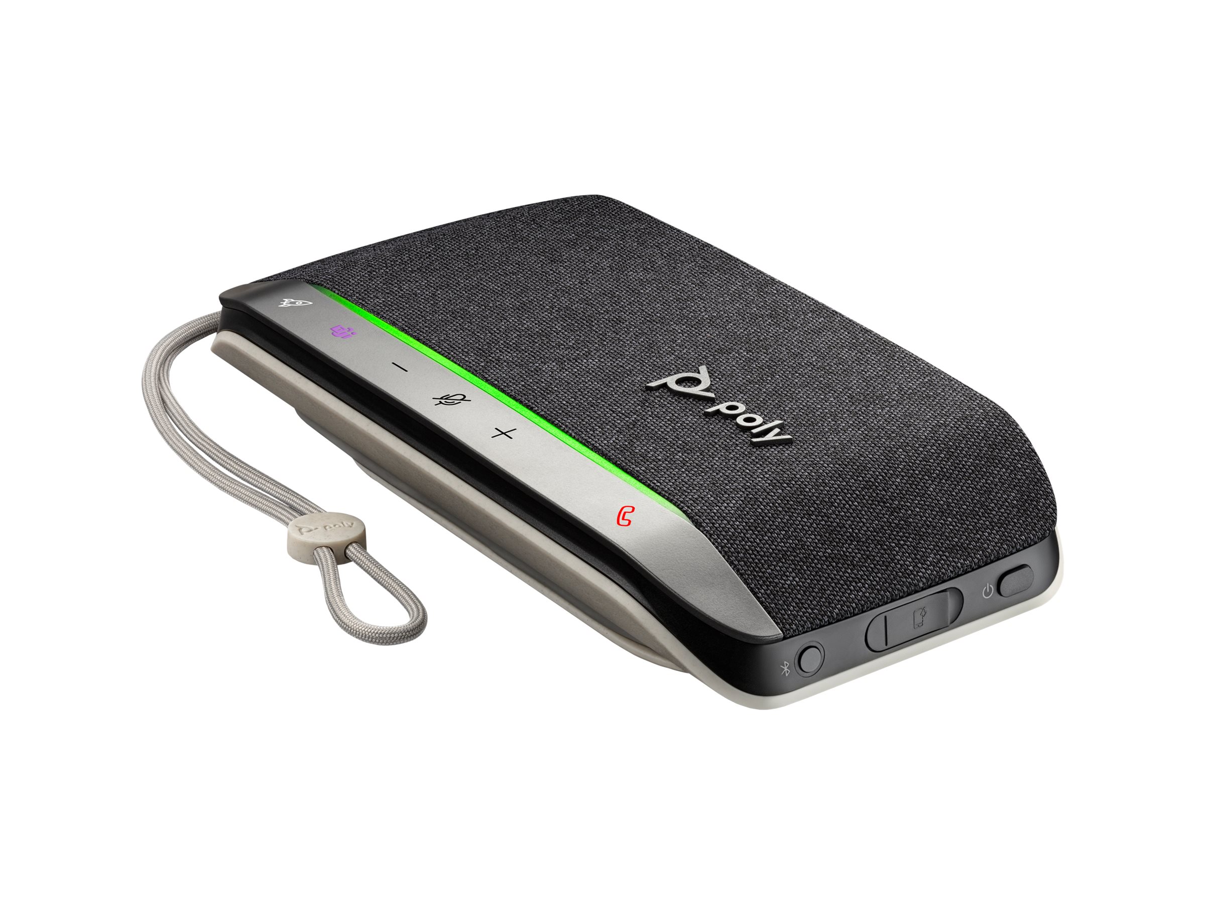 HP Poly Sync 20-M smart speakerphone USB-A Product shot with extra item(s) Right-angle 0