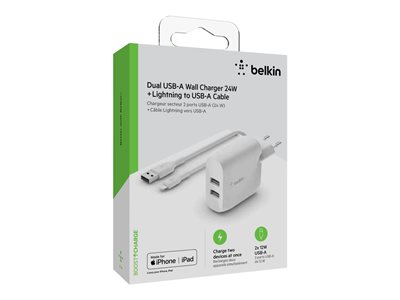 BELKIN charg secteur double USBA 24W