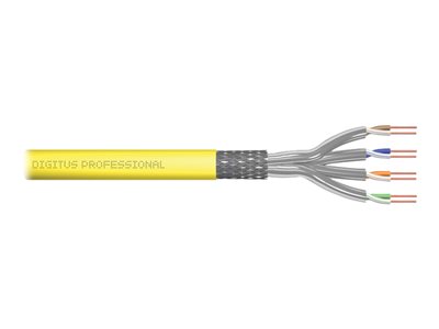 DIGITUS Instal-kab Cat7a S/FTP tw.Pair 1000m gelb AWG22/1 - DK-1743-A-VH-10