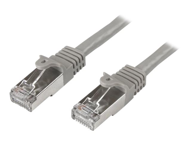 Image of StarTech.com 50cm CAT6 Ethernet Cable, 10 Gigabit Shielded Snagless RJ45 100W PoE Patch Cord, CAT 6 10GbE SFTP Network Cable w/Strain Relief, Grey, Fluke Tested/Wiring is UL Certified/TIA - Category 6 - 26AWG (N6SPAT50CMGR) - patch cable - 50 cm - grey