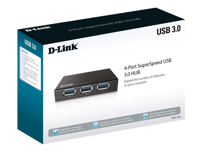 D-Link DUB 1340 - concentrateur (hub) - 4 ports
