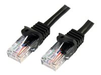 StarTech.com 0.5m Black Cat5e / Cat 5 Snagless Ethernet Patch Cable 0.5 m - patch cable - 50 cm - black