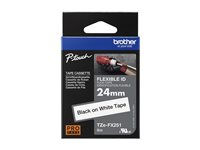 Ruban TZ flexible 24mm Noir/Blanc