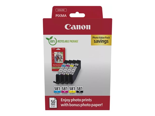 CANON CLI-581 Ink Cartridge BK/C/M/Y 2106C006