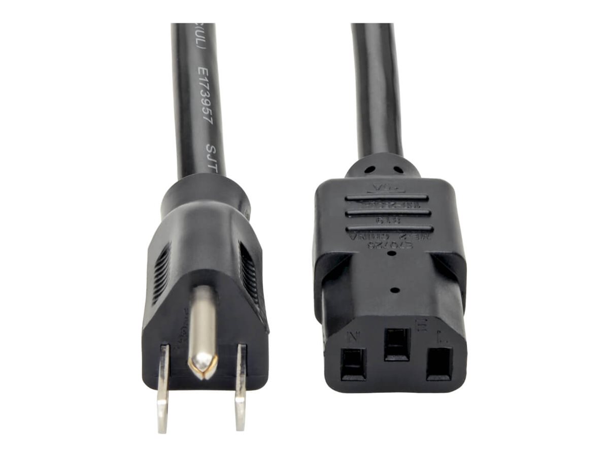 Tripp Lite 6ft Computer Power Cord Cable 5-15P to C13 Heavy Duty 15A 14AWG 6'