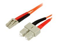 StarTech.com 3m Fiber Optic Cable - Multimode Duplex 62.5/125 - LSZH - LC/SC - OM1 - LC to SC Fiber Patch Cable (FIBLCSC3) - Network cable - LC multi-mode (M) to SC multi-mode (M) - 3 m - fibre optic - 62.5 / 125 micron - for P/N: US100A20FXSC, US100A20SFP, US1GA30SFP, US1GA30SXSC, US1GC30SFP