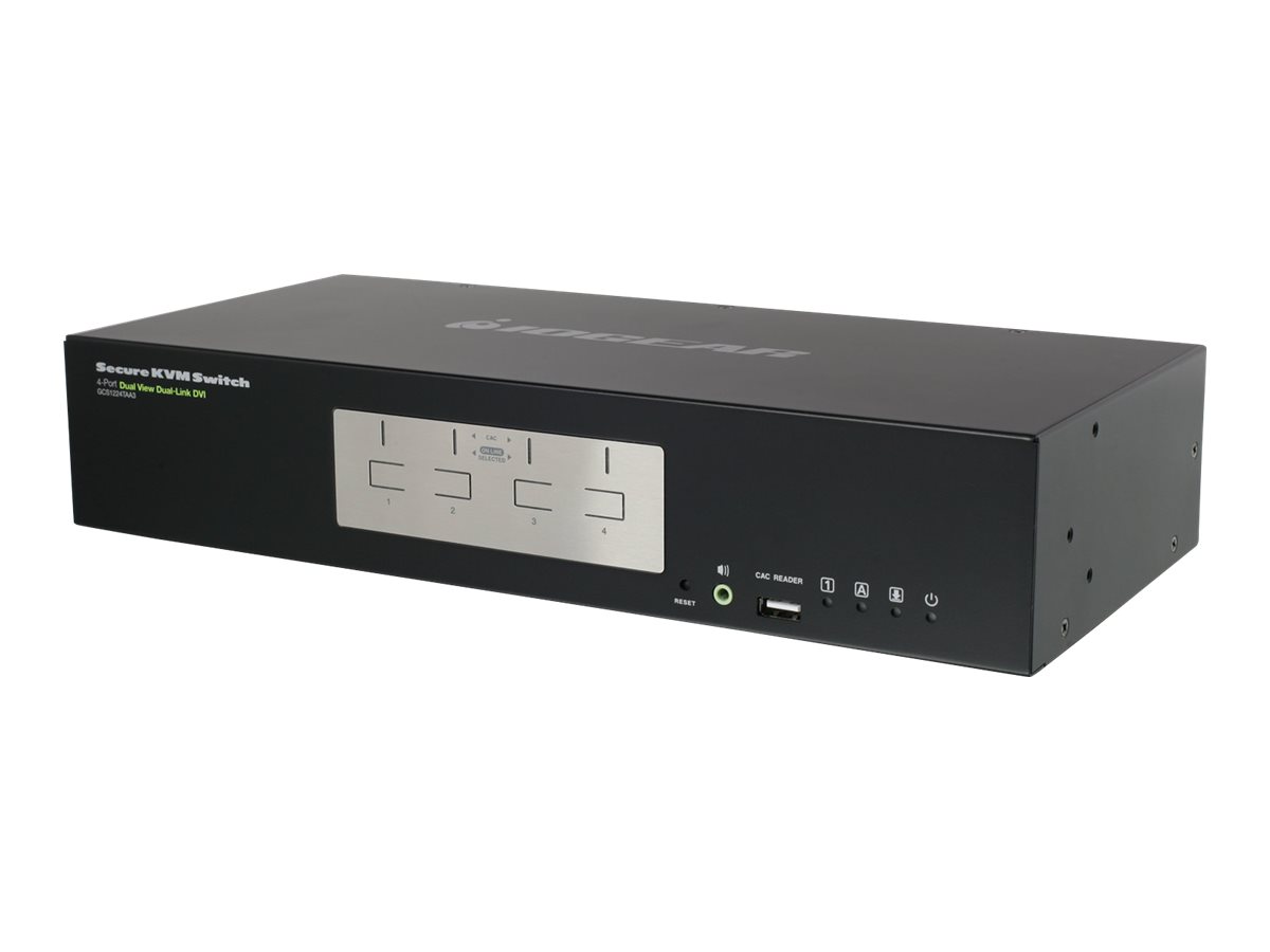 IOGEAR 4-Port Dual View Dual-Link DVI Secure KVM Switch GCS1224TAA3