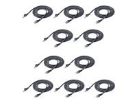 Startech 6ft CAT6 Ethernet Cable, 10 Gigabit Snagless RJ45 650MHz 100W PoE Patch Cord, CAT 6 10GbE UTP Network Cable w/Strain Relief, Black, UL Certified Wiring, 10 Pack - Category 6, 24AWG, TIA (N6PATCH6BK10PK)