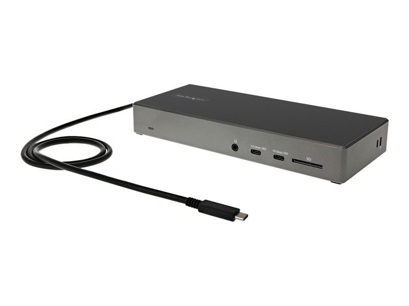Adaptateur USB C vers Double HDMI, Hub USB de Type C 4 en 1 avec 2 HDMI (4K  @ 30 Hz)/USB3.0/Chargement PD, Double écran HD, Station d'accueil USB-C