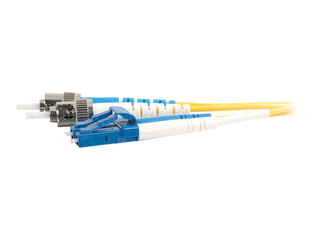 C2G LC-ST 9/125 OS1 Duplex Singlemode PVC Fiber Optic Cable (LSZH) - patch kabel - 3 m - 3 m - žlutá – foto 3