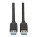 Eaton Tripp Lite Series USB 3.0 SuperSpeed A to A Cable for USB 3.0 All-in-One Keystone/Panel Mount Couplers (M/M), Black,15 ft. (4.6 m)