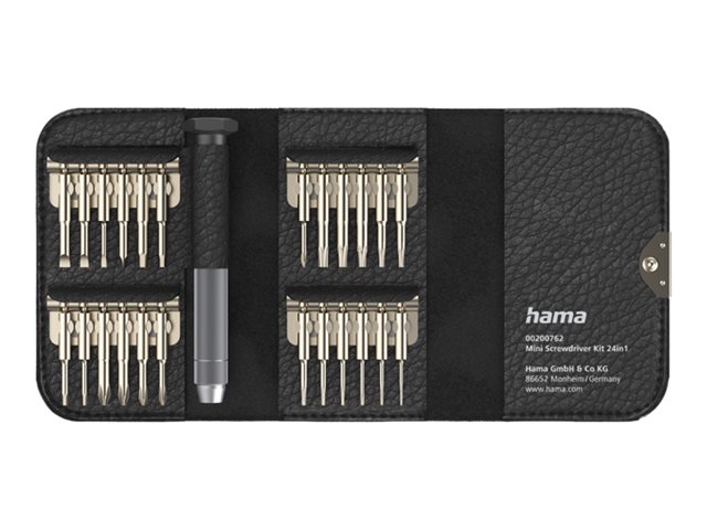 Hama Mini 24 in 1 - screwdriver with bit set - 24 