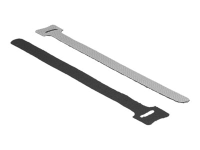 DELOCK Kabelbinder Klettverschluss 150mm 10Stk schwarz Kennzeichnung und Befestigung