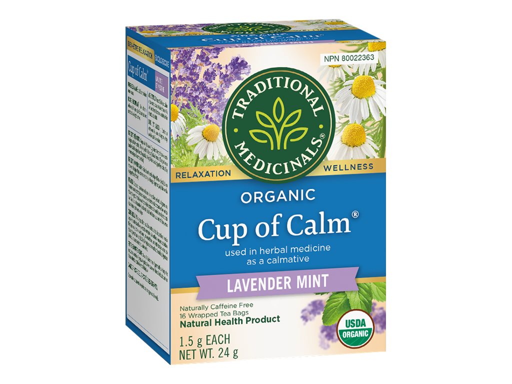 Traditional Medicinals Wrapped Tea Bags - Cup of Calm Lavender Mint - 16's